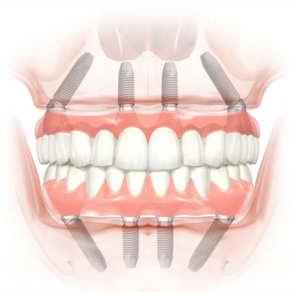 All-on-Four Implants offer a quick and effective solution to replace an entire arch of teeth with just 4 implants. With this advanced technique, you can have a fixed and functional smile in a single day! ✨